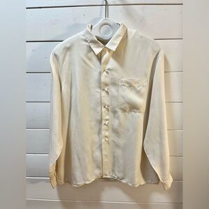 ANNE PINKERTON Cream Soft Blouse Size L